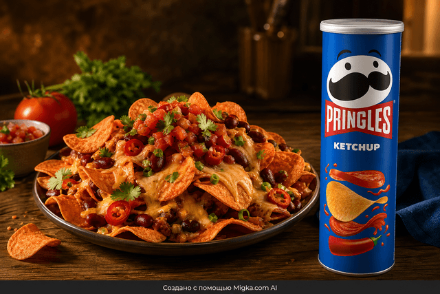 Чипсы Pringles Кетчуп 165 г: Хрустящая основа для горячей закуски