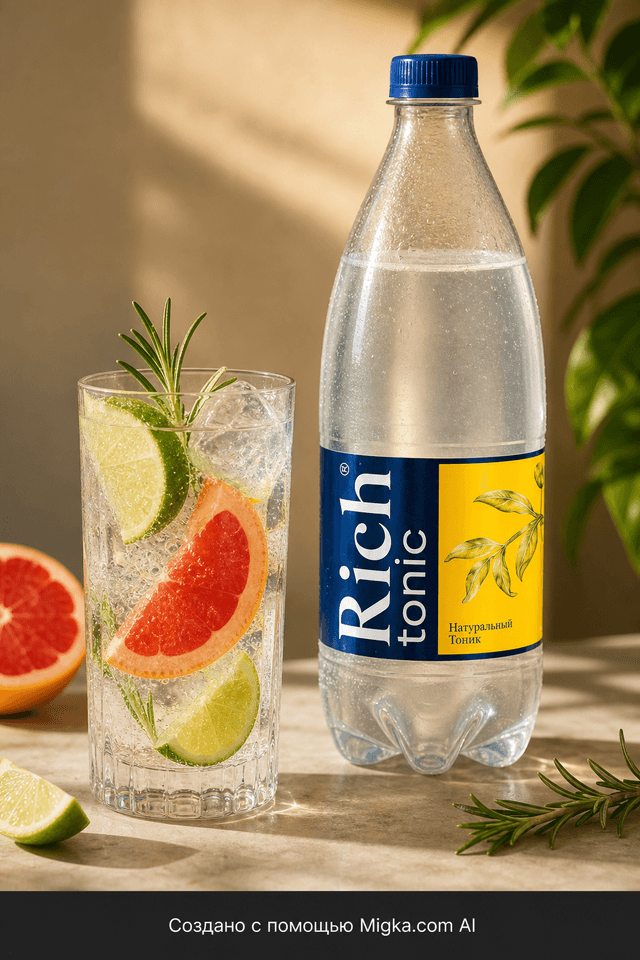 Напиток Rich Tonic 1 л: Цитрусовый тоник со льдом