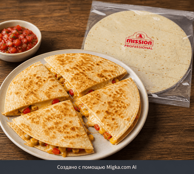 Mission Professional тортилья пшеничная 810 г: Кесадилья с сыром и овощами