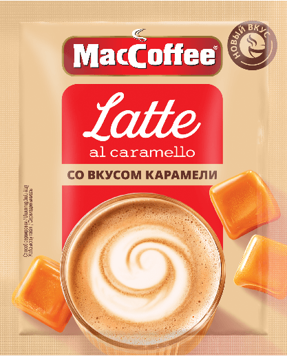 Кофе "MacCoffee" Latte со вкусом карамели, 22 г