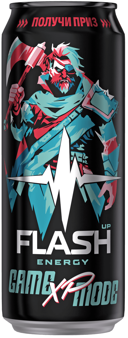 Энергетический напиток "Flash Up Energy" Game Mode XP, 0,45 л (Россия)
