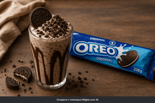 Печенье Oreo Шоколад 228 г: Молочный коктейль с Oreo