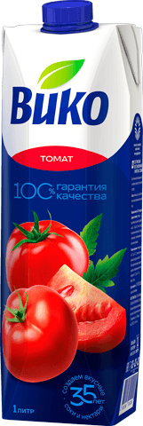 Сок «Вико» Томатный 1 л в тетрапаке