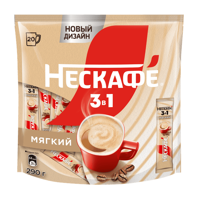 Кофе "Nescafe" Mild 3в1 растворимый, 14,5 г