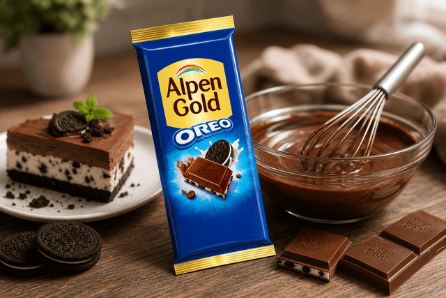Шоколад Alpen Gold Oreo Клубника 90г: 2. Растопленный шоколад для десертов