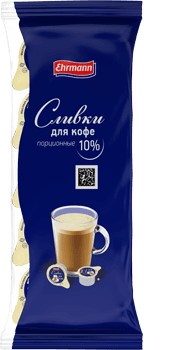 Йогурт "Campina" СЛИВКИ ПИТ.СТЕРИЛ. ЭРМАНН 10% 10г (Россия)