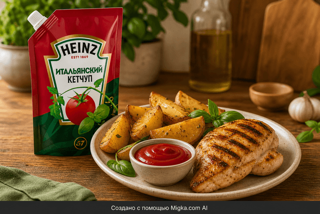 Кетчуп Heinz Итальянский 320 г: Паста с быстрым томатным соусом