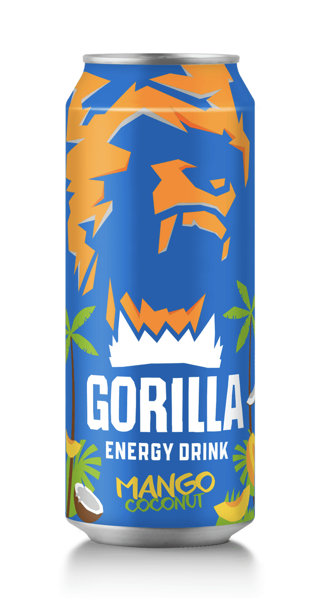 Энергетический напиток "Gorilla" Манго Кокос, 0,45 л ЖБ (Россия)