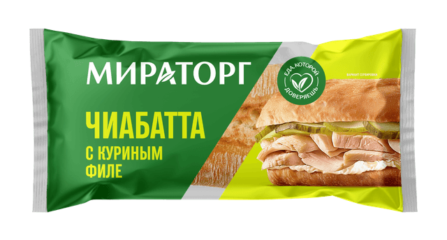 «Мираторг» Чиабатта с куриным филе, охл., 165 г (Россия)