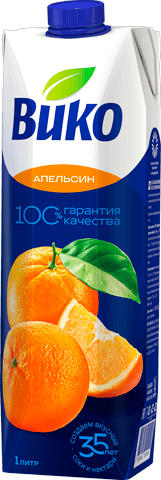 Сок «Вико» Апельсиновый 1 л (Россия)