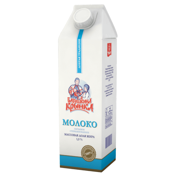 Молоко "Бабушкина Крынка" Ультрапастеризованное 1,5% ТП (Беларусь)