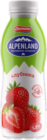 Йогурт "Alpenland" Клубника 1,2% 420г (Россия)