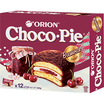 Мучное кондитерское изделие в глазури "Choco Pie Cherry" ("Чоко Пай Вишня")