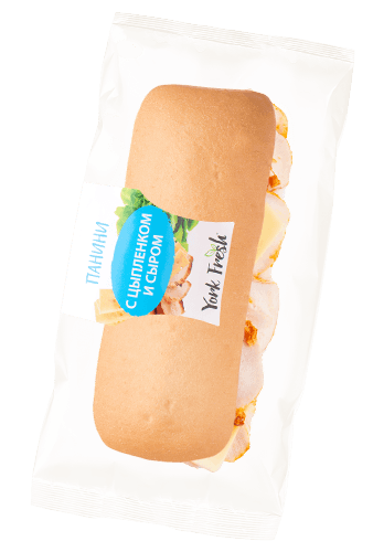 "York Fresh" Панини с цыпленком и сыром 190г (Россия)