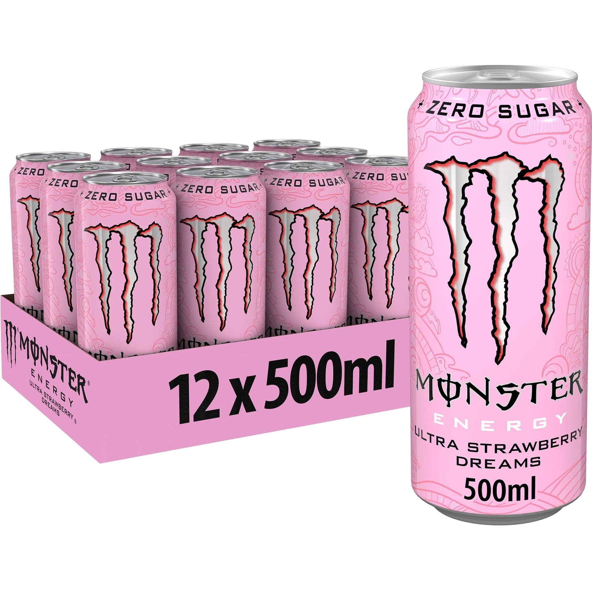 Энергетический напиток "Monster" Ultra Strawberry Dreams 0,5л жб (Польша) *12шт Кока-кола