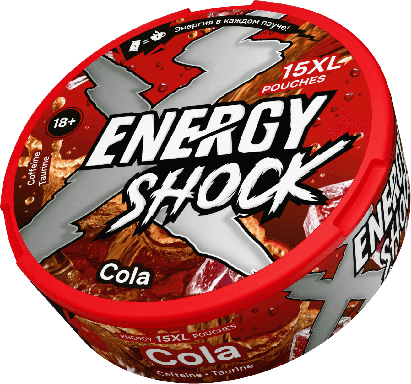 Энергетические паучи " Energy Shok" Cola 10г (Россия)