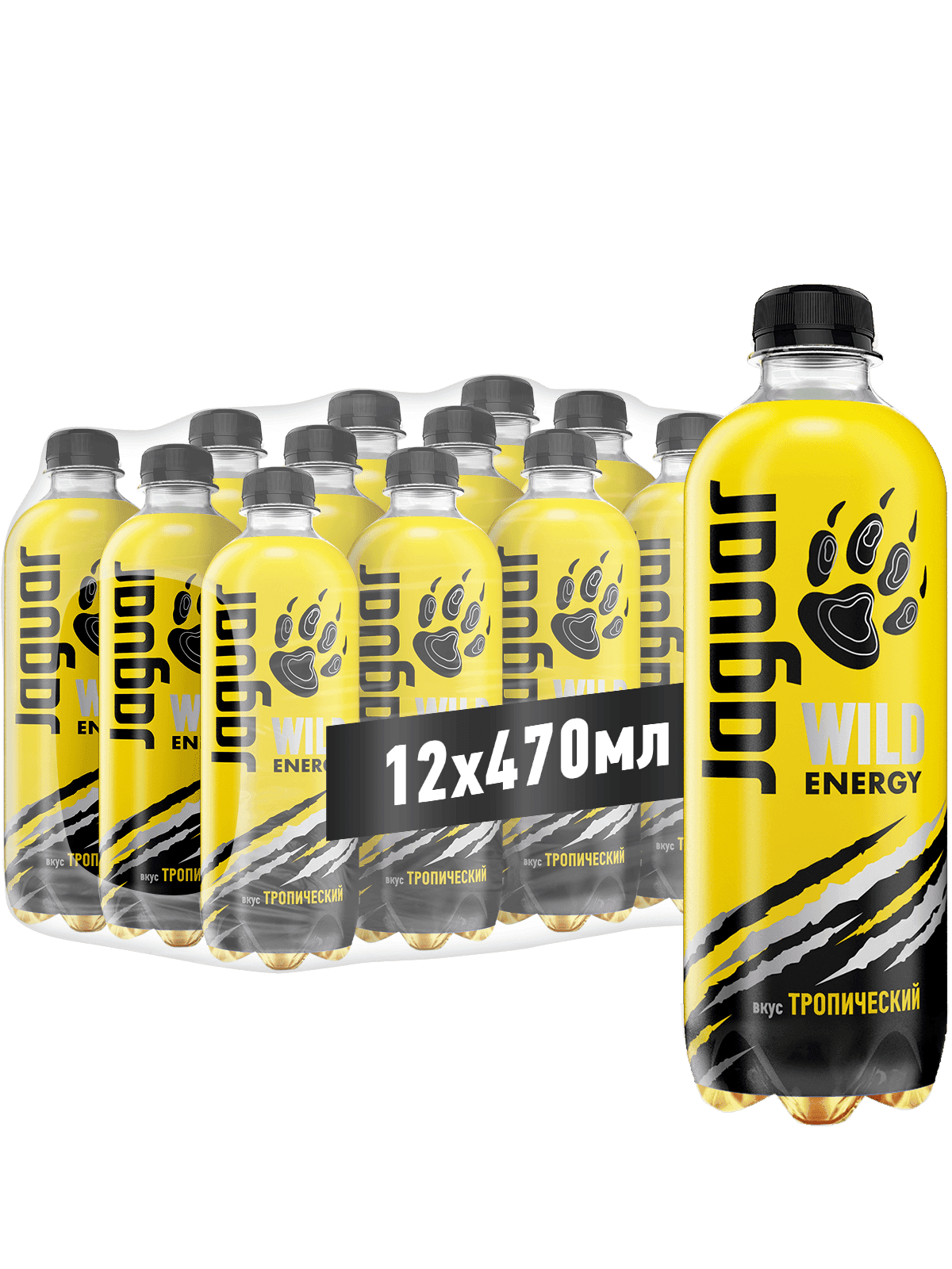 Энергетический напиток "Jaguar" Wild Original 0.45л ЖБ (Россия)