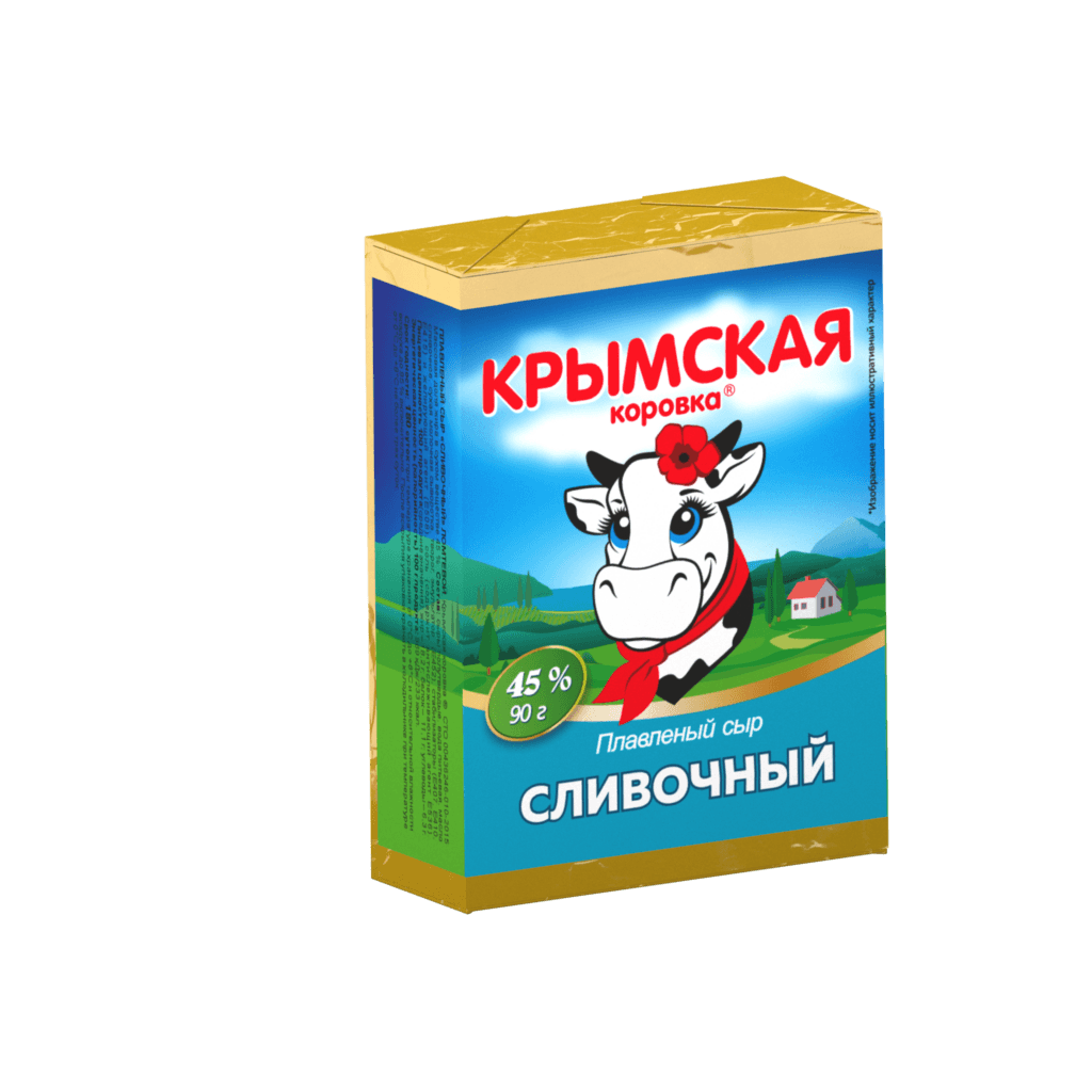 КСК "Крымская Коровка" Сыр плавленый сливочный 45% 90г (Россия)