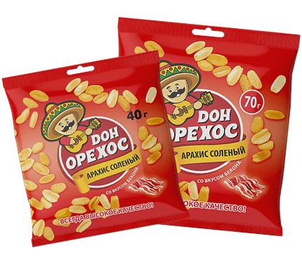 Арахис "Дон орехос" со вкусом бекона" 40г (Россия)