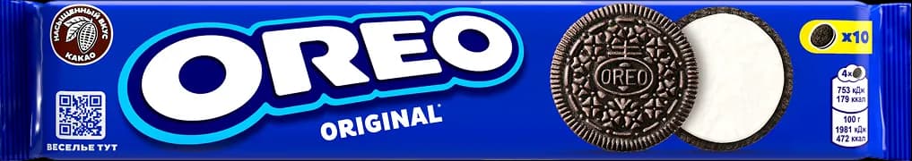 Печенье Oreo Original с какао и начинкой с ванильным вкусом, 95 г