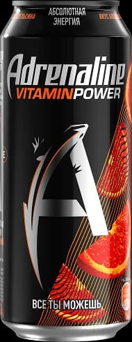 Энергетический напиток "Adrenaline Rush" Апельсин 0,449л ЖБ (Россия)