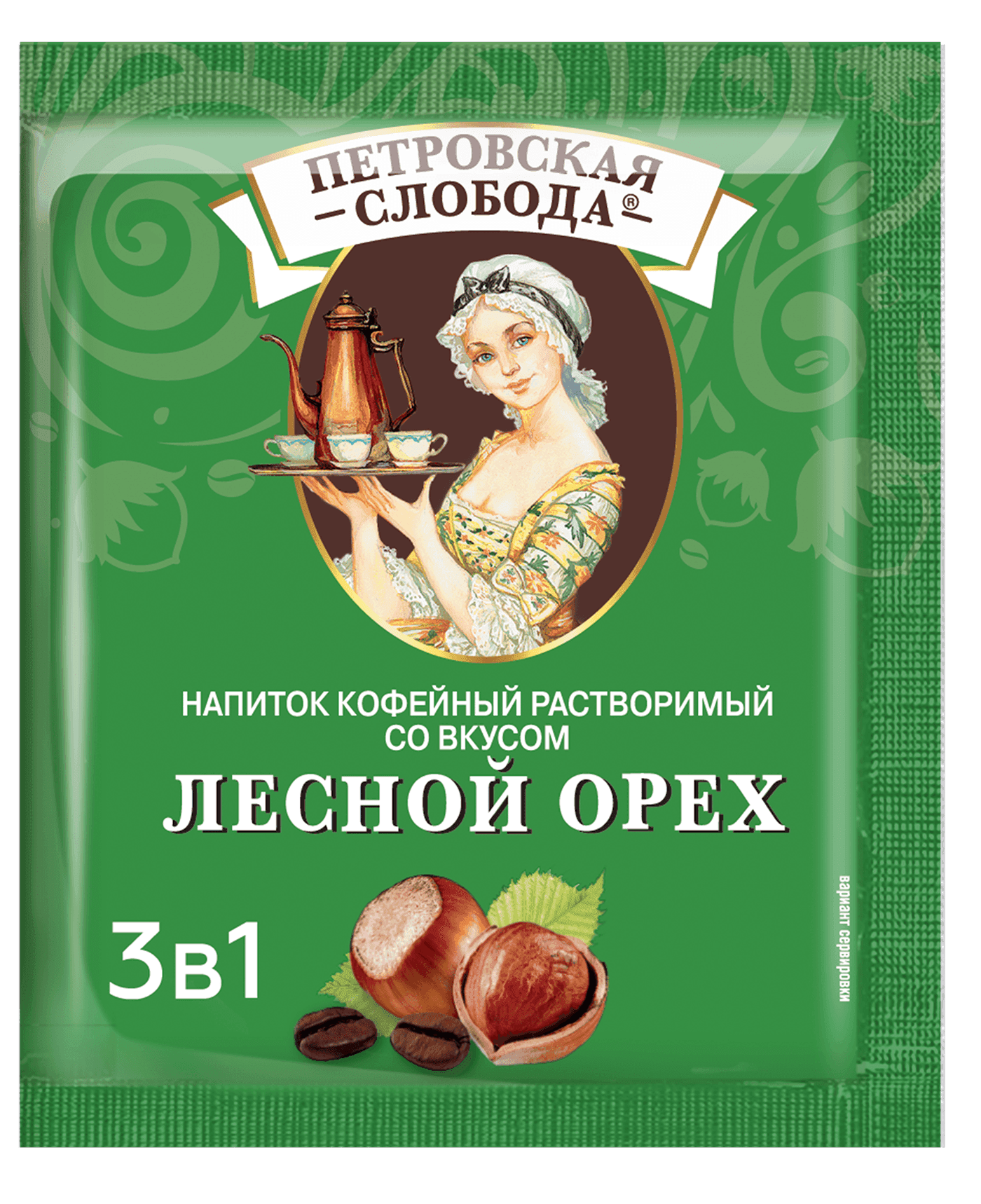 Напиток кофейный 3 в 1 "Петровская Слобода" лесной орех 18г.