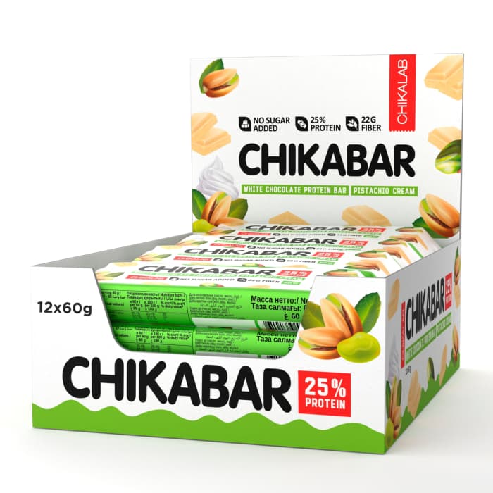 Батончик "Chikalab" Глазированный с фисташковым кремом 60г (Россия)