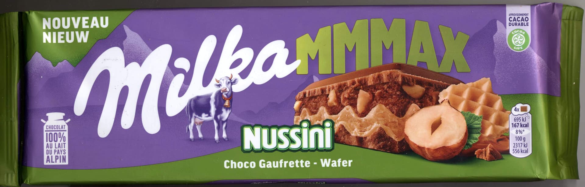 Шоколад "Milka" Nutty choco wafer 270г (Швейцария)