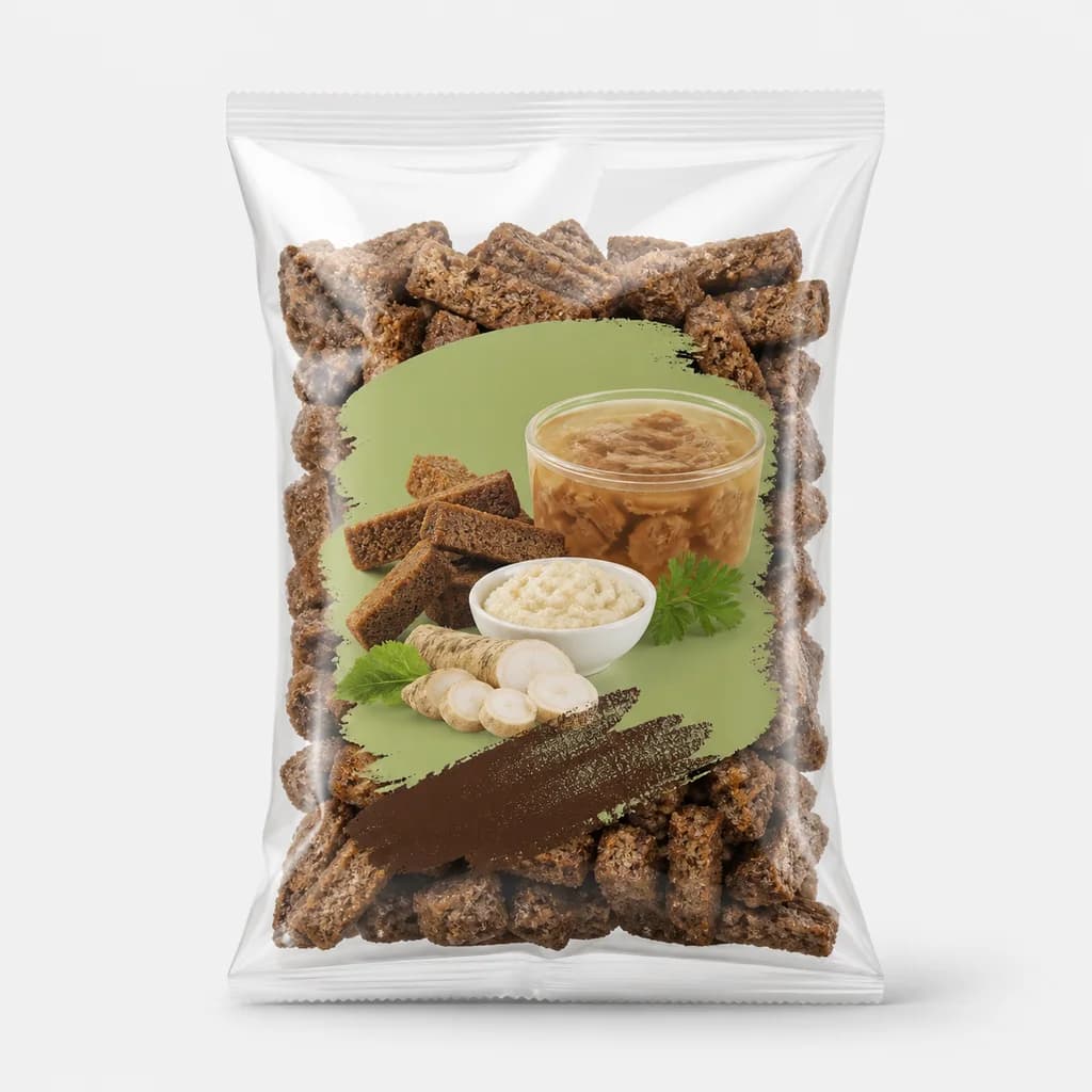 Сухарики ржаные с холодцом и хреном Кириешки м/у 40г (Россия)