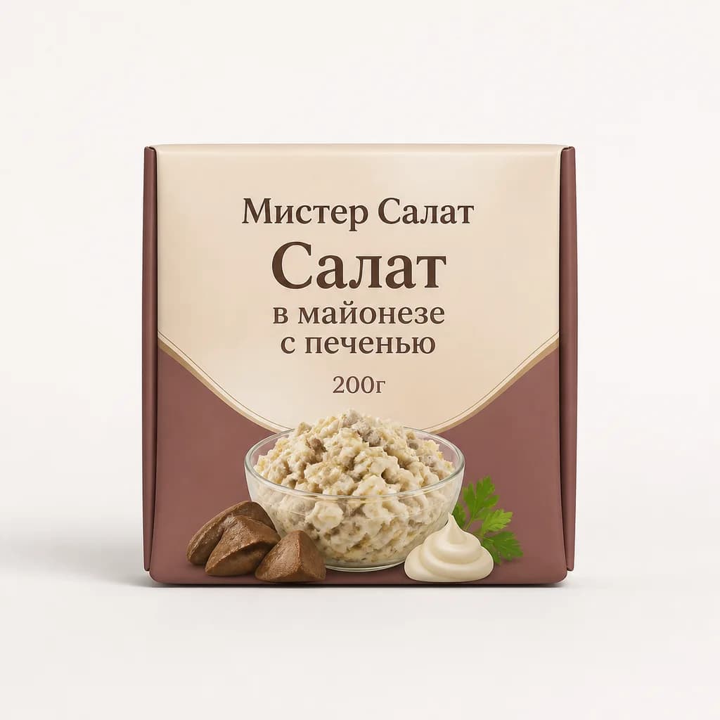ФР "Мистер Салат" Салат в майонезе с печенью 200г (Россия)