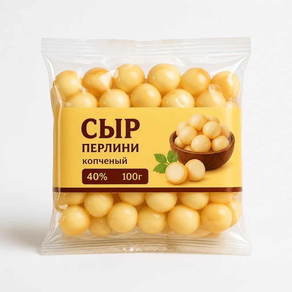 Сыр Папа Может Перлини копченый 40% 100г (Россия)