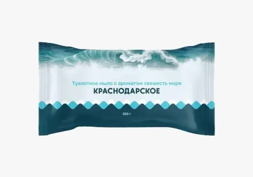 Мыло Туалетное Твердое Краснодарское Свежесть Моря 100г уп