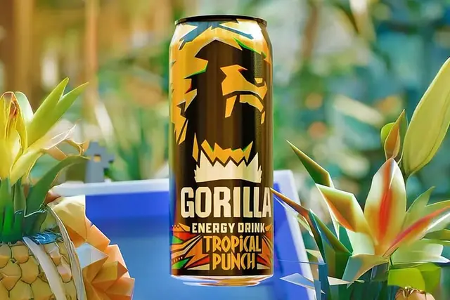 Энергетический напиток "Gorilla" Tropical Punch 0.45л ЖБ (Россия)