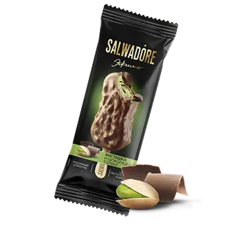 Мороженое "Salwadore" фисташковое с шок. топл 80г (Россия)