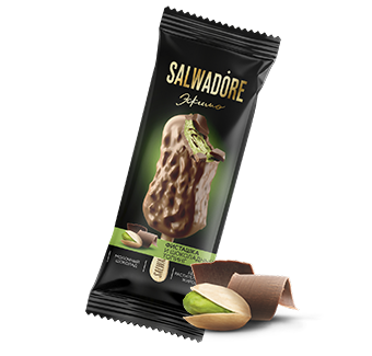 Мороженое "Salwadore" фисташковое с шок. топл 80г (Россия)