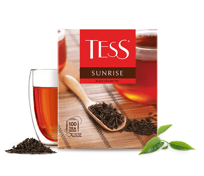 Чай цейлонский чёрный байховый "Tess Sunrise" 100пак 1,8г (Россия)