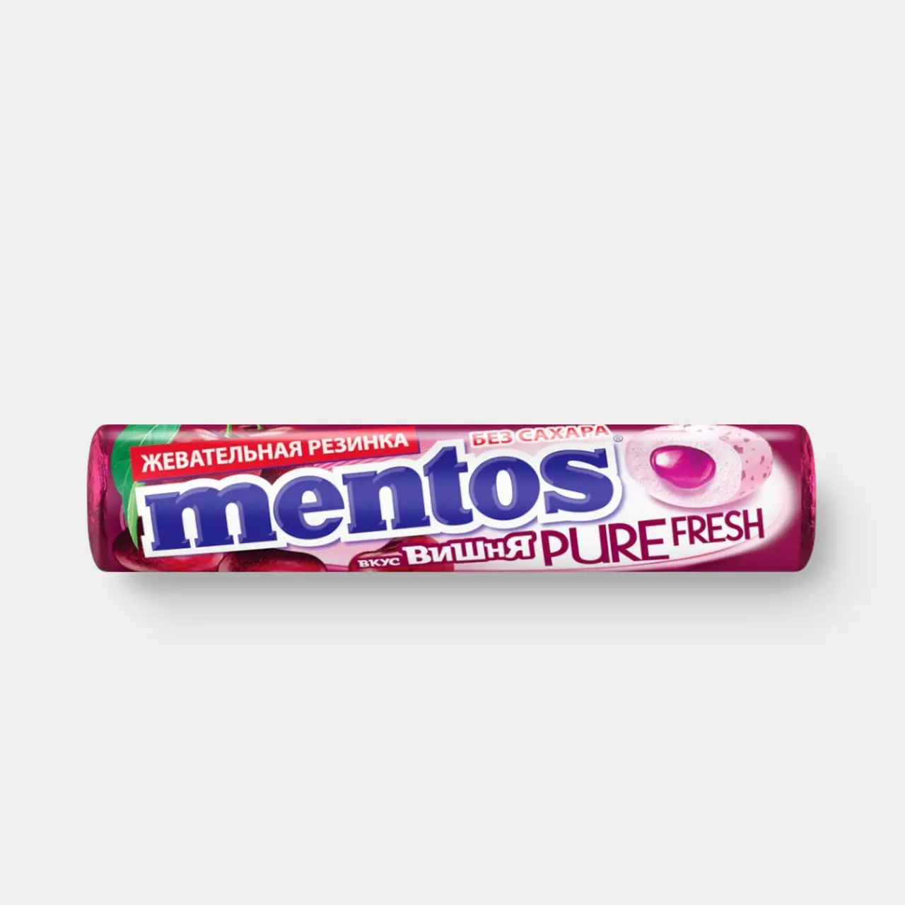 Жевательная резинка «MENTOS PURE FRESH» СО ВКУСОМ ВИШНИ 15,5г (Россия)