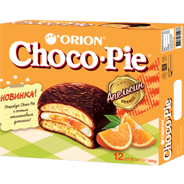 Пирожное Orion Choco-Pie Апельсин (360 гр)