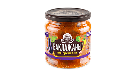 "Семилукская Трапеза" закуска овощная, Баклажаны по-гречески 460г (Россия)