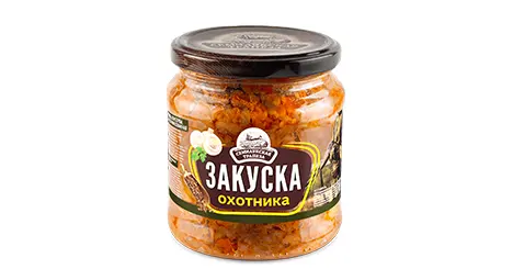 "Семилукская Трапеза" закуска овощная, Закуска охотника 460г (Россия)