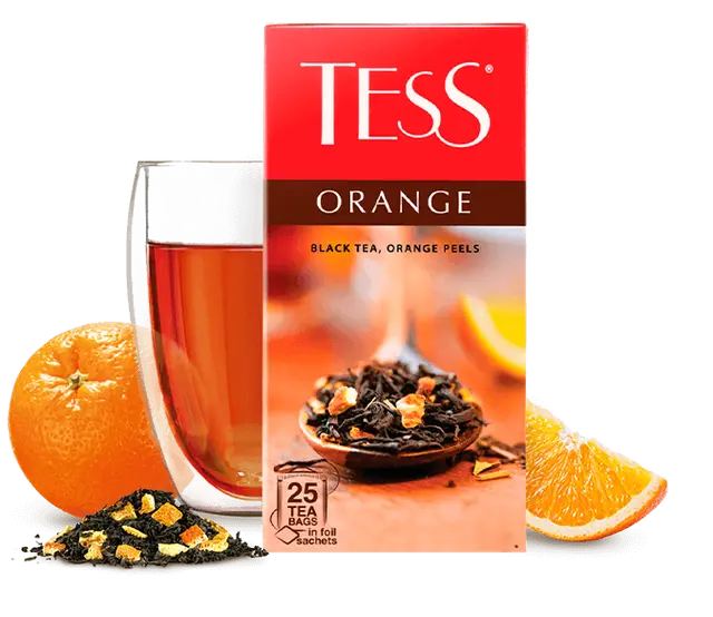 Чай Tess Orange черный с цедрой апельсина 25пак(Россия)