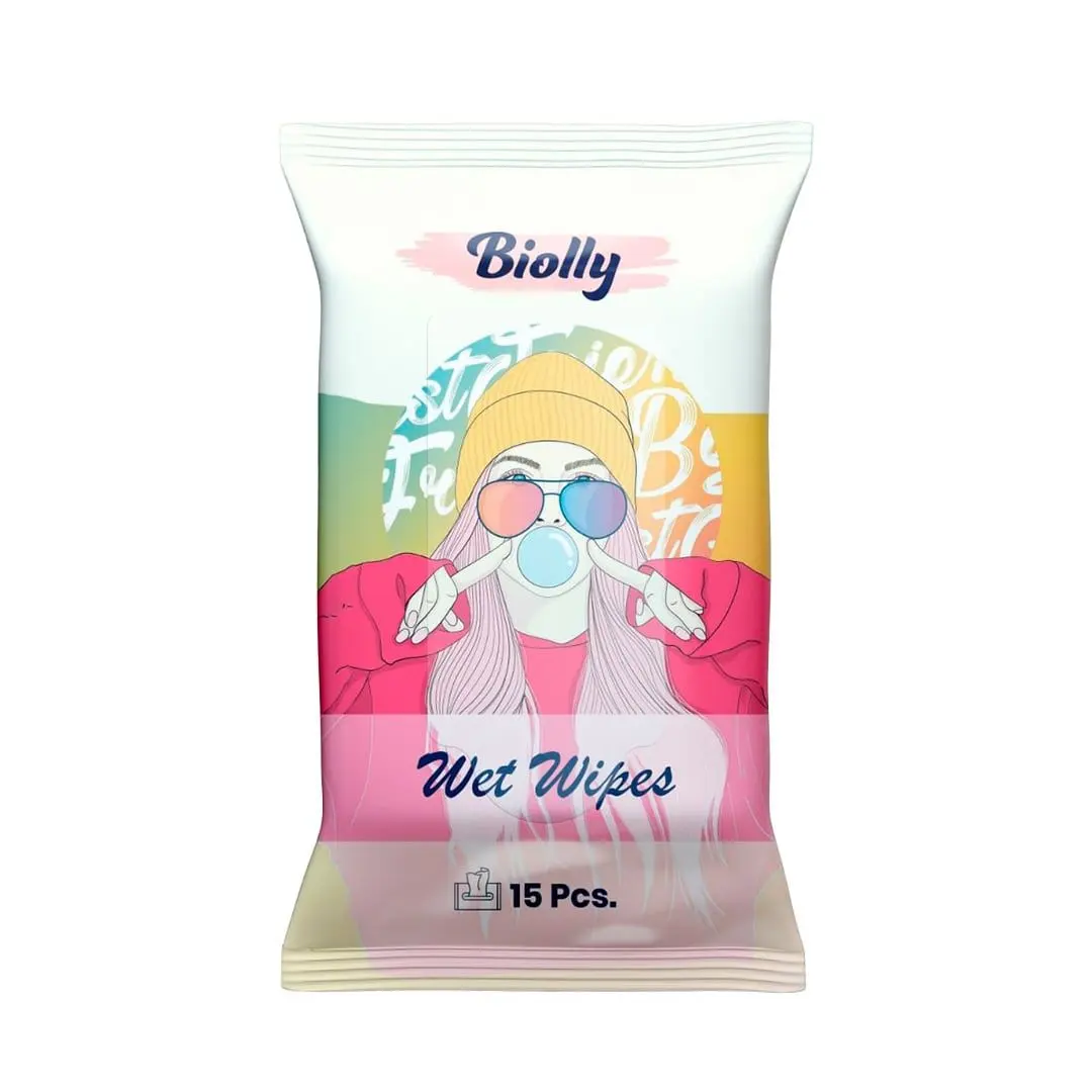 Влажные салфетки Biolly 15 шт