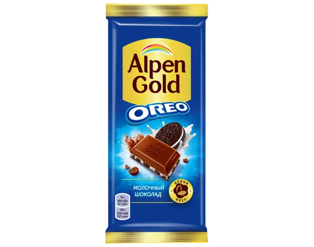 Шоколадка"Alpen Gold" 85гр-90гр Орео черника ш-д 1уп*19шт Монделиз