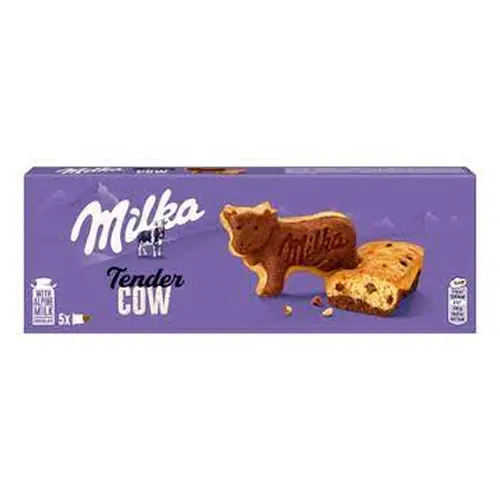 "Milka" 140гр Tender Cow/Tender Moo печенье бискв. с мол.шок.и какао 1бл*16шт