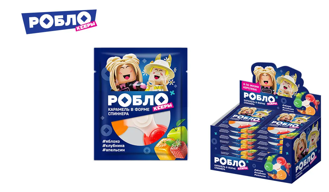 КИДСБОКС Десерт с подарком РОБЛОКСЕРЫ (коржик,женяша, kvinika и др) 20гр*6бл*16шт