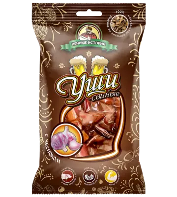 ПЕННЫЕ ИСТОРИИ Ушки свиные с чесноком 80гр*30шт Пенные истории