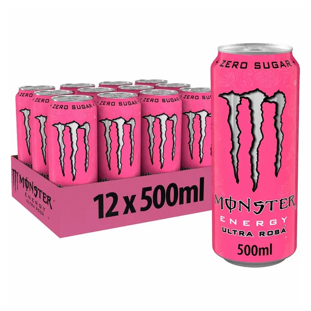 Энергетический напиток "Monster" Ultra Rosa Zero 0,5л жб (Польша) *12шт Кока-кола