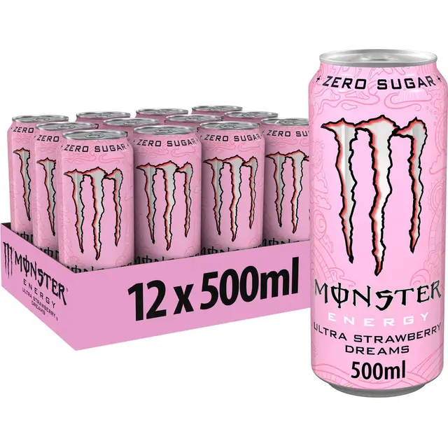 Энергетический напиток "Monster" Ultra Strawberry Dreams 0,5л жб (Польша) *12шт Кока-кола