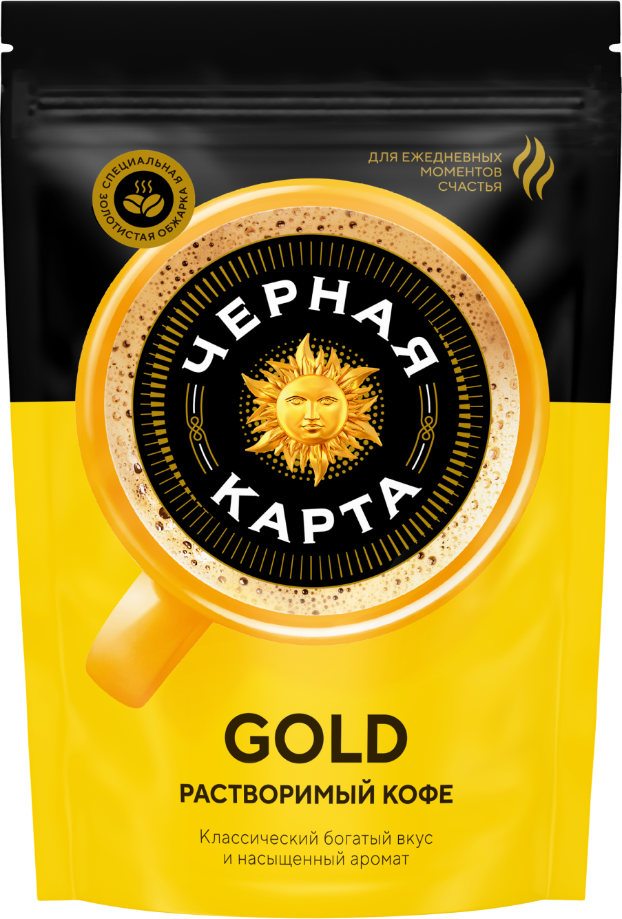 ЧЕРНАЯ КАРТА Голд кофе раств. м/у 2гр*6бл*100шт Штраус (K00858)
