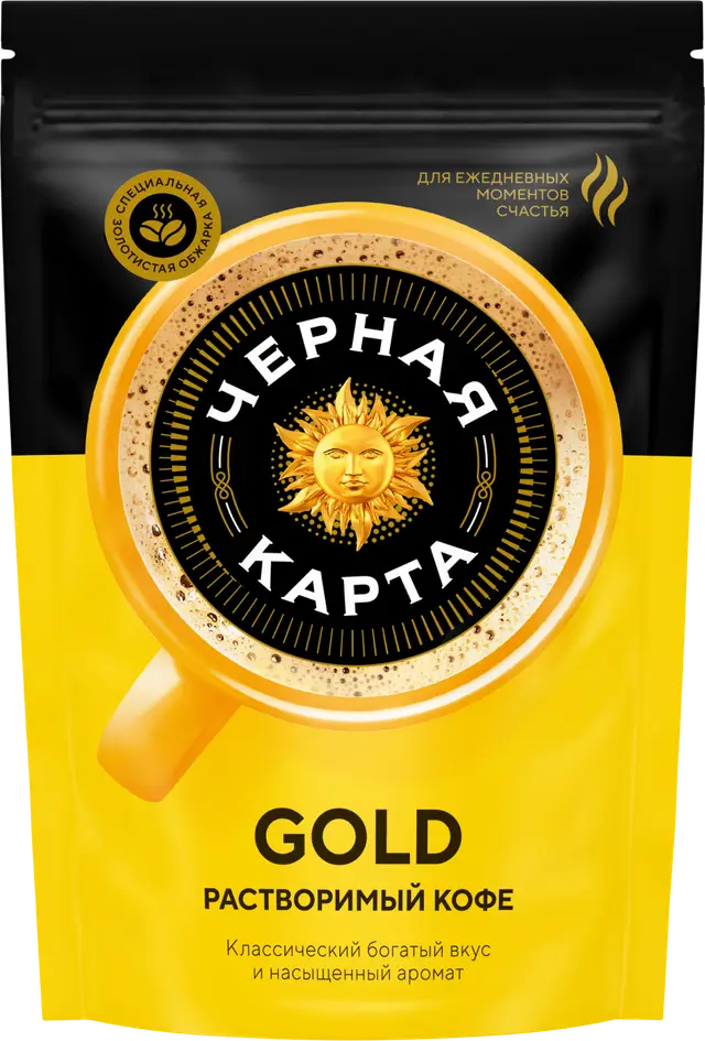 ЧЕРНАЯ КАРТА Голд кофе раств. м/у 130гр*6шт Штраус